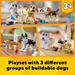 Creator 3-in-1 Adorable Dogs Building Set - Fun & Educational Pretend Play for Kids Ages 7+ - Perfect Christmas Gift - 31137 - Image 2