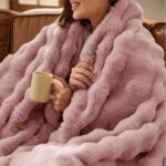 Gentlesoft Fluffy Faux Fur Blanket - Cozy Twin Size Tie-Dye Taupe Throw for Couch & Bedroom, Perfect Gift for Women, 60x80 Inch - Image 19