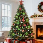 Transform Your Holiday Decor with  44-Piece Shatterproof Christmas Tree Ornaments Set - Festive Red and Green Elf Balls for a Sparkling Celebration! - Image 7