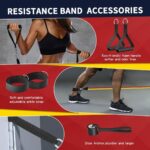 Resistance Bands, Exercise Bands，Resistance Bands for Working Out, Work Out Bands with Handles for Men and Women Fitness, Strength Training Home Gym Equipment - Image 3