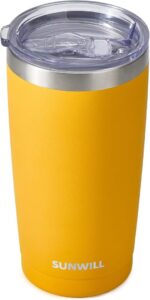 20 Oz Insulated Travel Coffee Tumbler - Stylish Powder Coated Black Stainless Steel Mug with Lid for Outdoor Adventures - Image 13