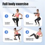 Dumbbell Set of 2, Adjustable Weight, Anti-Slip Handle, Macaron Colors, Each 2.2/4.4/6.6/8.8 Lbs, 4 in 1 Hand Weights for Women at Home - Image 6