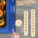 Warming Mat for Food Extra Large 32"X15", Electric Silicone Food Warmer Trays for Chafing Dishes & Buffet,Portable Countertop Food Warmers for Parties, 7-Level Temp 8-Hour Timer， Blue - Image 2