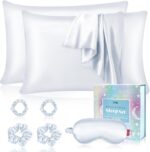 Luxury Satin Pillowcase Gift Set with Silk Sleep Mask & Scrunchies - 7 Piece Collection for Ultimate Comfort - Perfect Birthday Gift for Women & Men - Image 8