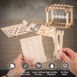 Engaging STEM Science Kits for Kids Ages 8-12 - Fun Wood Building Crafts & 3D Puzzles for Young Engineers! Perfect Gift for Boys 6-11! - Image 9