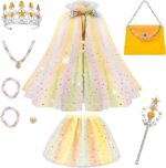 11-Piece Princess Dress-Up Set for Girls - Enchanting Capes, Crowns, and Dresses for Ages 3-8 - Perfect Birthday Gift! - Image 10