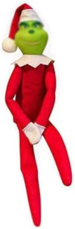 Festive Red and Green Christmas Elf Plush Doll - Perfect for Home Decoration, Holiday Ornaments, and Fun Gifts!