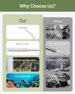 18-Pack Glass Straws, Reusable Clear Glass Drinking Straws Set, 8.5 Inch X 10Mm - Includes 8 Straight and 6 Bent with 4 Straw Cleaner Brush, Perfect for Smoothies, Milkshakes, Juice, Tea - Image 7