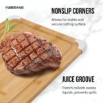 11x14 Inch Nonslip Bamboo Cutting Board with Juice Groove - Perfect for Effortless Food Prep! - Image 5