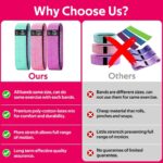 Resistance Bands for Working Out, Fabric Exercise Bands for Legs and Butt, Workout Bands for Women and Men, Booty Band for Yoga Starter Set, Pilates, Rehab, Fitness and Home Workout - Image 6