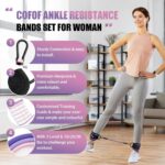 Ankle Resistance Bands with Cuffs for Working Out, Kickbacks, Hip, Leg and Glute Exercise - Training Poster Included - for Women - Image 2