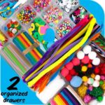 Arts and Crafts Supplies for Kid - 1600+Pcs Craft Kits for Kids - DIY School Craft Project for Kids Age 4 5 6 7 8-12 Christmas Gifts for Girls and Boys Crafts for Girls Ages 8-12 Arts Activities - Image 4