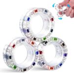 Magnetic Rings Fidget Toy Set, Idea ADHD Fidget Toys, Adult Fidget Magnets Spinner Rings for Anxiety Relief Therapy, Fidget Pack Great Gift for Adults Teens Kids Easter Basket Stuffers (3PCS) - Image 10