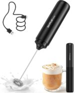 Electric Milk Frother - Handheld Battery Operated Foam Maker with Stainless Steel Whisk & Stand for Perfect Cappuccinos, Lattes, and Bulletproof Coffee - Image 12