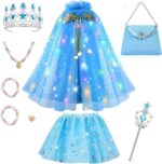 11-Piece Princess Dress-Up Set for Girls - Enchanting Capes, Crowns, and Dresses for Ages 3-8 - Perfect Birthday Gift! - Image 9