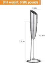 Electric Milk Frother - Handheld Battery Operated Foam Maker with Stainless Steel Whisk & Stand for Perfect Cappuccinos, Lattes, and Bulletproof Coffee - Image 9