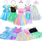 Enchanting  Princess Dress-Up Set for Girls - Perfect Christmas & Birthday Gift for Toddlers Aged 3-8 with Fun Accessories!