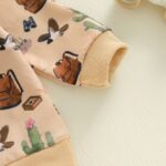 Toddler Boy Cactus Backpack Print Long Sleeve Pullover and Elastic Waist Long Pants 2-Piece Set for Fall - Image 7