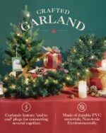 9FT Pre-Lit Battery Operated Christmas Garland with Lights - Perfect Holiday Decor for Mantle, Stairs, and Door! - Image 5