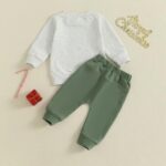 Infant/Toddler Boy Christmas Outfit - Truck and Present Box Print Crew Neck Sweatshirt with Jogger Pants Set - Image 4