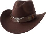 Stylish Kids Cowboy Felt Hat - Jazz Fedora with Belt Buckle for Boys & Girls