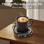 Smart Coffee Mug Warmer & Mug Set - Electric Cup Warmer with Auto Shut Off, 3 Temperature Settings for Coffee, Milk & Beverages (Black, 12Oz) - Image 9