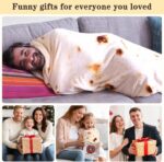 71-Inch Realistic Tortilla Taco Blanket - Soft Flannel Throw for Adults & Kids, Fun Gift for Men, Women & Teens - Perfect for Christmas & Birthdays! - Image 3