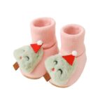 Plush Baby Christmas Socks and Shoes with Non-Slip Soft Soles - Santa, Reindeer, Snowman, and Tree Designs for First Walkers - Image 8