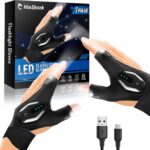 LED Flashlight Gloves - Perfect Stocking Stuffer Gifts for Men, Ideal for Christmas, Anniversaries, and Birthdays - Essential Camping Gadgets for Fishing and Repairing