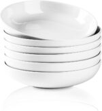 26 oz Porcelain Pasta Bowls Set of 6 - 8 Inch Wide & Shallow Serving Bowls, Microwave & Dishwasher Safe, Sturdy & Stackable in Vibrant Colors - Image 13