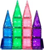 Crayola Mini Magnetic Pip-Tiles - 24-Piece Glitter Building Set for Kids, STEM Travel Toys for Ages 3+ - Image 4