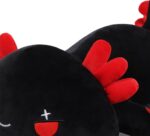 Adorable 12" Black Axolotl Plush Pillow - Soft Kawaii Stuffed Animal, Perfect Gift for Kids! - Image 4