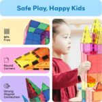 60-Piece Magnetic Building Blocks Set - Unleash Creativity with Clear 3D Tiles for Endless Educational Fun! - Image 3