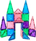 Crayola Mini Magnetic Pip-Tiles - 24-Piece Glitter Building Set for Kids, STEM Travel Toys for Ages 3+ - Image 3