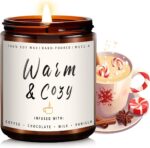 Cozy Coffee & Vanilla Soy Candle - Perfect Aromatherapy for Relaxing Winter Nights & Thoughtful Holiday Gift for All