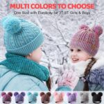 Cozy  Winter Hat for Kids - Adorable Girls Beanie with Double Pom Poms & Fleece Lining - Image 6