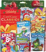 Holiday-Themed Card Games for Kids - Fun Classics Like Go Fish, Crazy 8's, Old Maid & More - Perfect for Family Game Night (6 Set)