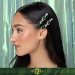 Wicked Emerald City Rhinestone Hair Clips - Glamorous Accessories for Women - Perfect Gift Set - Scunci by  - 2 Pack - Image 3