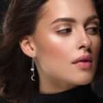 Celestial Elegance: 925 Sterling Silver Moon and Star Dangle Earrings with Sparkling Cubic Zirconia - Perfect Wedding and Gift Jewelry for Women - Image 3