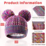 Cozy  Winter Hat for Kids - Adorable Girls Beanie with Double Pom Poms & Fleece Lining - Image 2