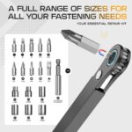 90 Degree Offset Ratcheting Screwdriver - Compact EDC Tool for Tight Spaces, Perfect Men's Gifts & Stocking Stuffers - Image 2