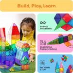 60-Piece Magnetic Building Blocks Set - Unleash Creativity with Clear 3D Tiles for Endless Educational Fun! - Image 2