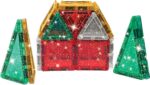 Crayola Holiday Glitter Magnetic Tiles - 27-Piece STEM Building Set for Kids, Perfect Travel Toy for Boys and Girls