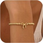 Charming Beaded Stretch Bracelet - Perfect Stocking Stuffer for Women, Dainty Stackable Jewelry Gift for Christmas