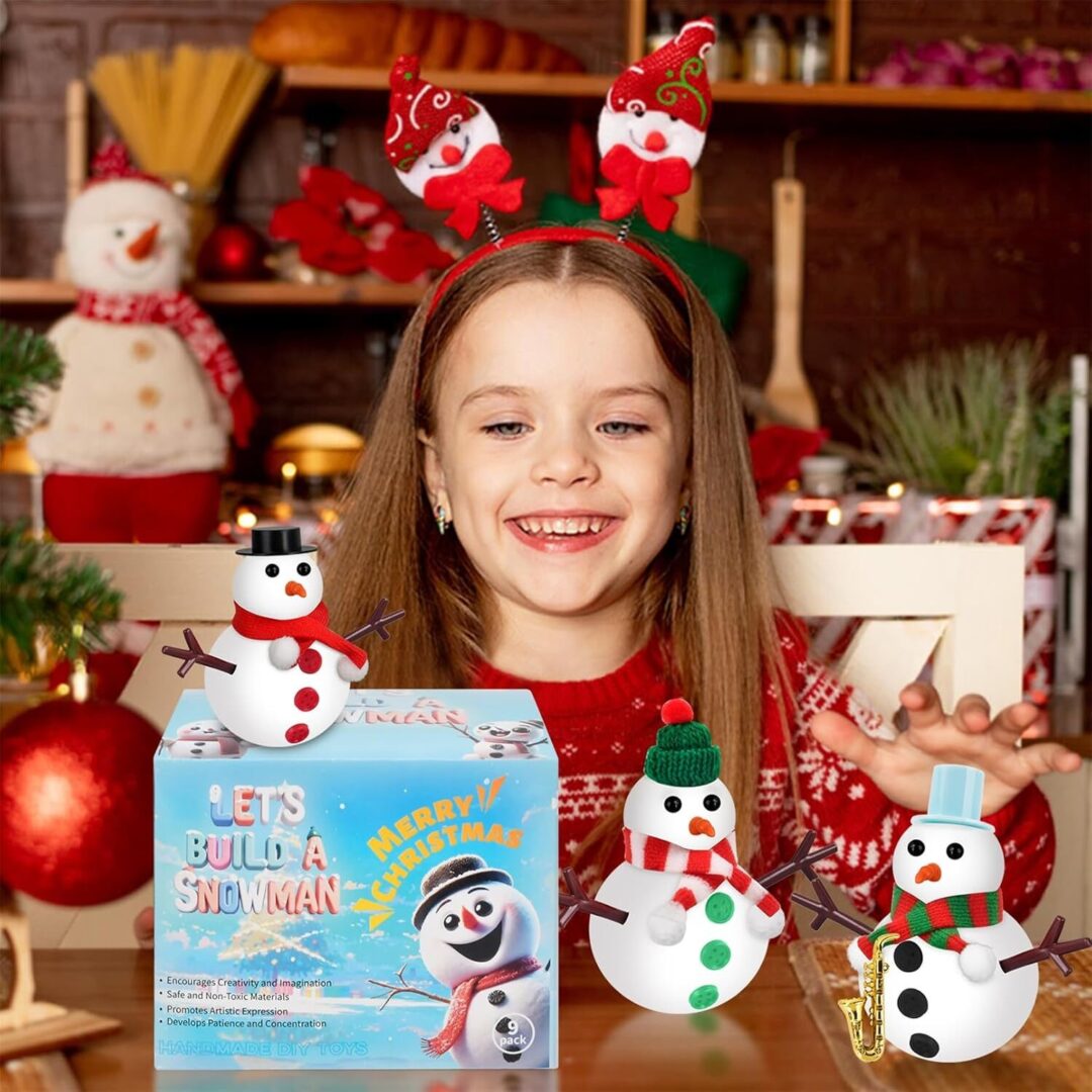 Kids celebrating Christmas with toys