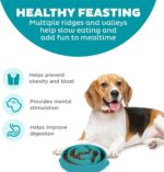 Medium Slow Feeder Bowl - Puzzle Maze Design for Fast Eaters, Non-Slip, BPA-Free, Perfect for Small to Medium Dogs, Aids Digestion & Prevents Bloat, Holds 2 Cups of Food, Stylish Turquoise Color - Image 2