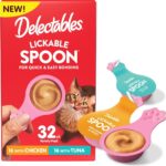 Delectables Lickable Spoon Cat Treats - Real Chicken & Salmon Puree, Grain-Free, Mess-Free Variety Pack, 20 Count - Image 11