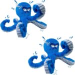 Tough & Interactive Squeaky Dog Toy - Large Crinkle Blue Octopus for Chewing and Tug of War Fun! - Image 15