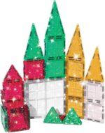 Crayola Holiday Glitter Magnetic Tiles - 27-Piece STEM Building Set for Kids, Perfect Travel Toy for Boys and Girls - Image 5