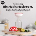 Mushroom Foldable Silicone Kitchen Funnel - Perfect for Easy Liquid Transfer, BPA Free & Dishwasher Safe - Image 3